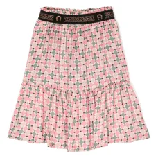 Ярусная юбка с геометричным принтом