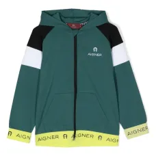 Спортивная куртка в стиле колор-блок с логотипом