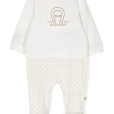 Ромпер с вышитым логотипом