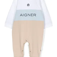 Ромпер в стиле колор-блок с логотипом