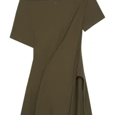 Платье мини с вырезом-лодочкой