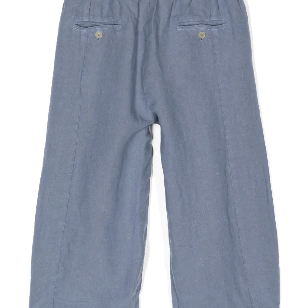 Льняные брюки прямого кроя