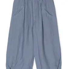 Льняные брюки прямого кроя