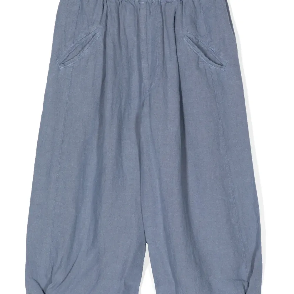 Льняные брюки прямого кроя