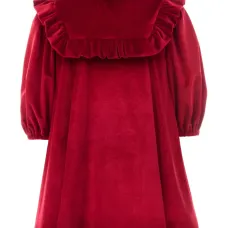 Бархатное платье миди с оборками