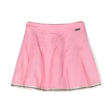 Мини-юбка со складками и отделкой в полоску