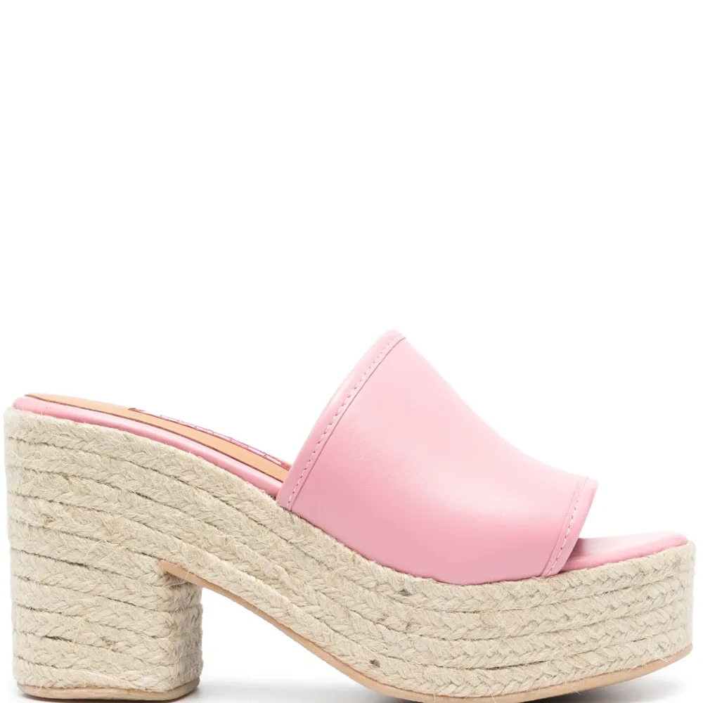 Кожаные эспадрильи