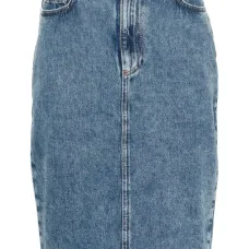 Джинсовая юбка с логотипом