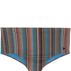 Плавки-шорты в полоску с логотипом