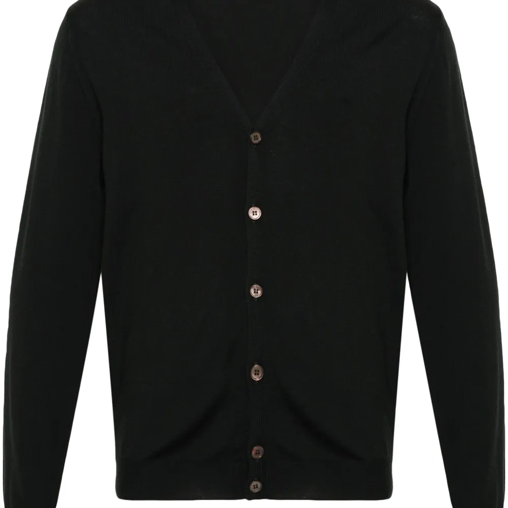 Кардиган тонкой вязки с V-образным вырезом