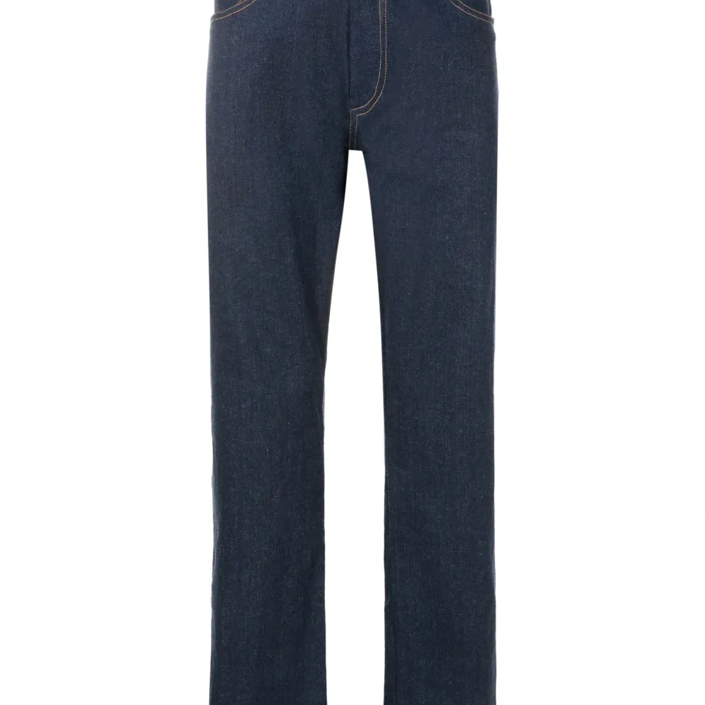 Прямые джинсы с нашивкой-логотипом