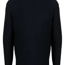 Джемпер с высоким воротником и вышитым логотипом