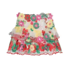 Юбка с тюлем и цветочной вышивкой