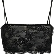 Укороченный топ из цветочного кружева