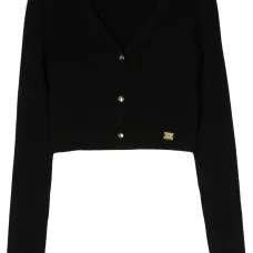 Укороченный кардиган с логотипом Укороченный кардиган с логотипом