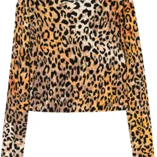 Трикотажный топ с анималистичным принтом Трикотажный топ с анималистичным принтом