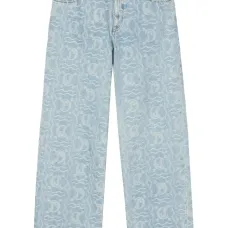 Прямые джинсы с жаккардовым узором