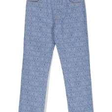 Прямые джинсы с монограммой