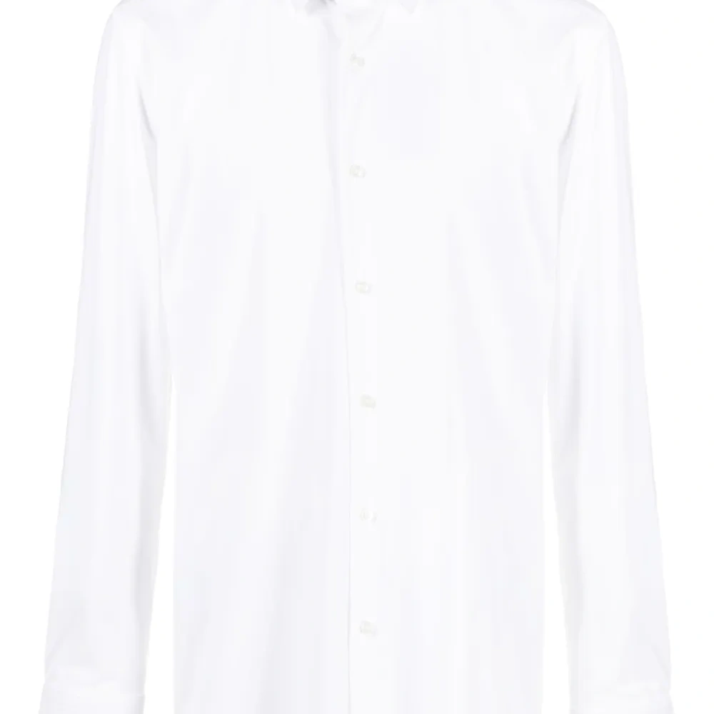 Рубашка с заостренным воротником и длинными рукавами