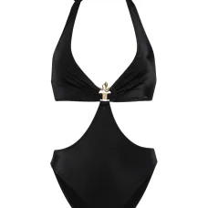 Купальник с эффектом металлик