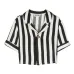 Укороченная блузка в полоску