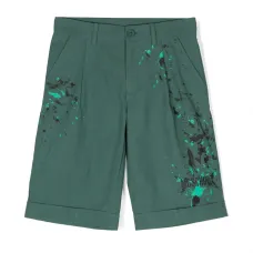 Шорты с эффектом разбрызганной краски Шорты с эффектом разбрызганной краски