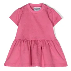 Расклешенное платье с жаккардовым логотипом