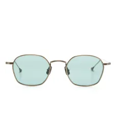 Солнцезащитные очки в круглой оправе с логотипом Солнцезащитные очки в круглой оправе с логотипом