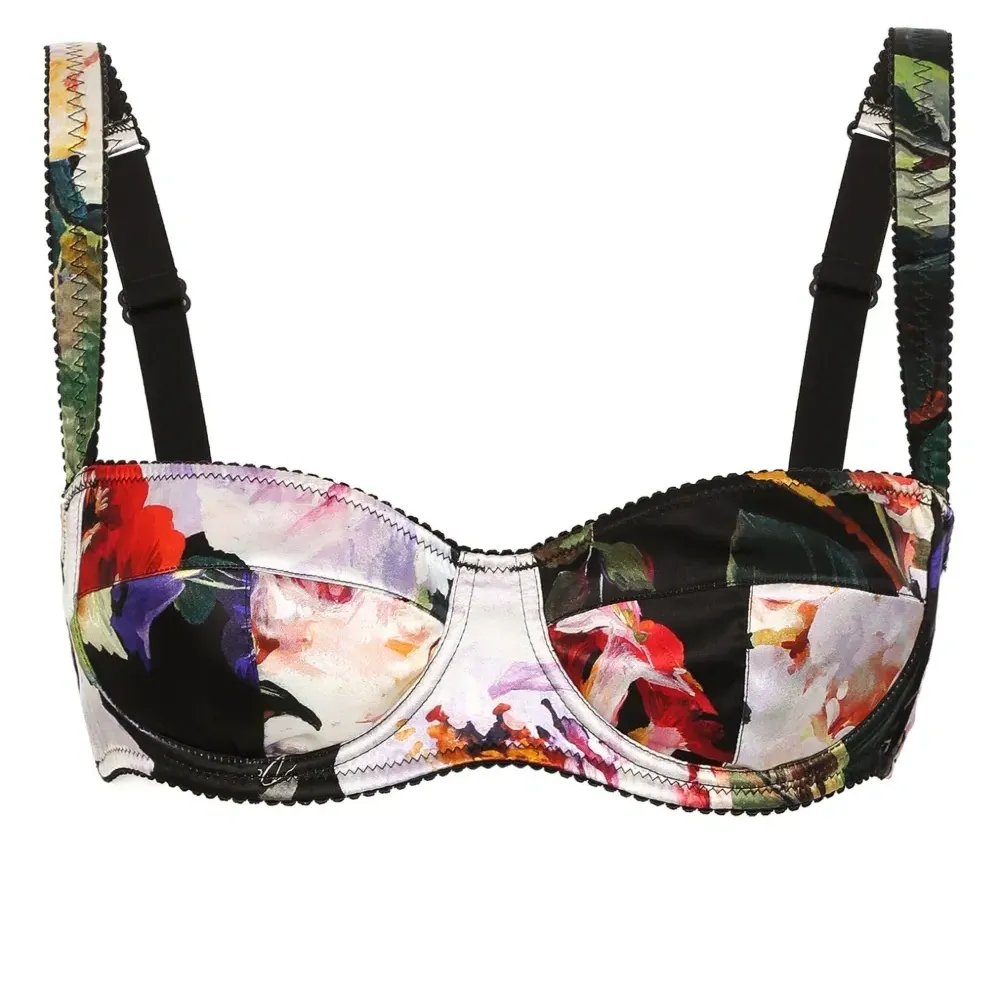 Бюстгальтер-балконет с цветочным принтом