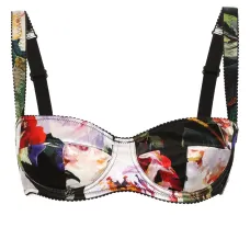 Бюстгальтер-балконет с цветочным принтом