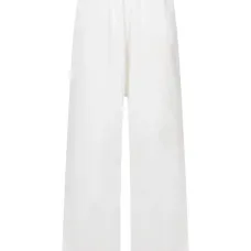 Прямые брюки с эластичным поясом