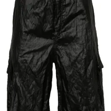 Шорты карго с жатым эффектом