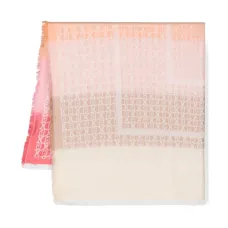 Шарф с бахромой и монограммой