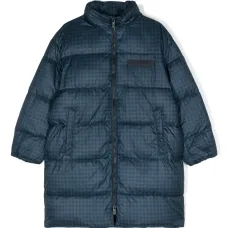 Стеганая куртка в ломаную клетку