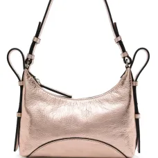 Сумка на плечо с эффектом металлик