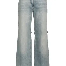 Джинсы широкого кроя с завышенной талией