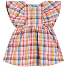 Клетчатое платье с оборками