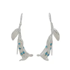 Серьги-подвески с кристаллами