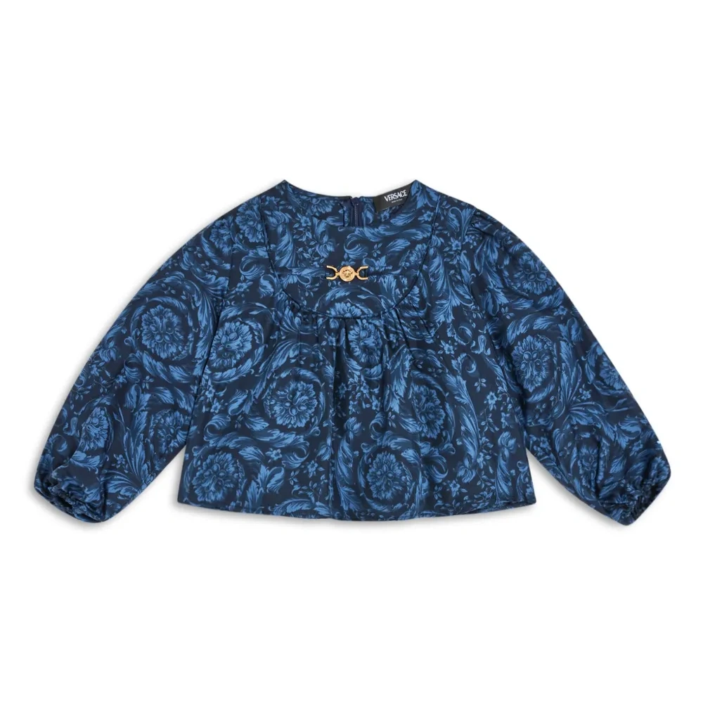 Шелковая блузка с логотипом