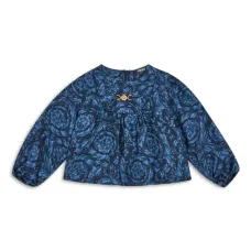 Шелковая блузка с логотипом