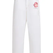 Зауженные джинсы с аппликацией