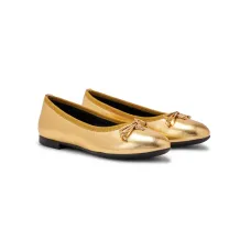 Балетки с эффектом металлик