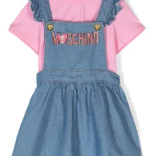 Джинсовое платье с логотипом