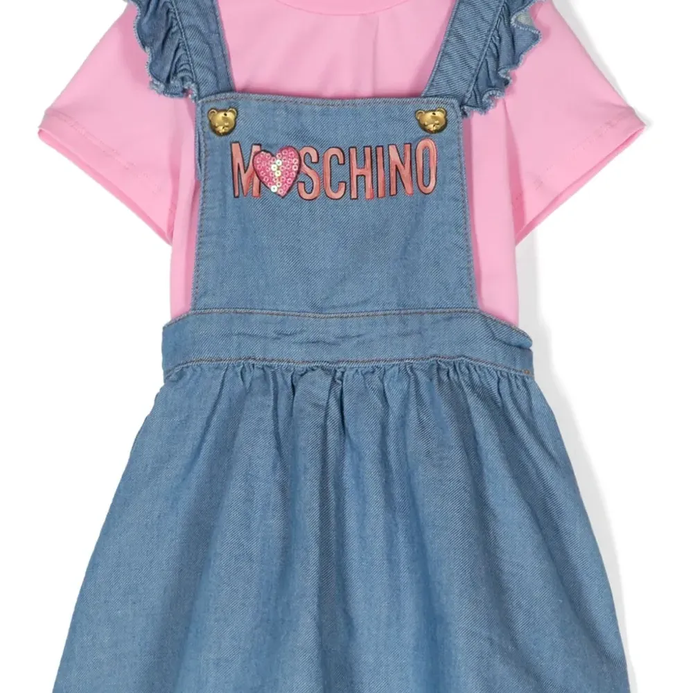 Джинсовое платье с логотипом