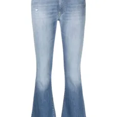 Расклешенные джинсы с эффектом потертости Расклешенные джинсы с эффектом потертости