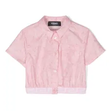 Укороченная рубашка с узором Barocco Укороченная рубашка с узором Barocco