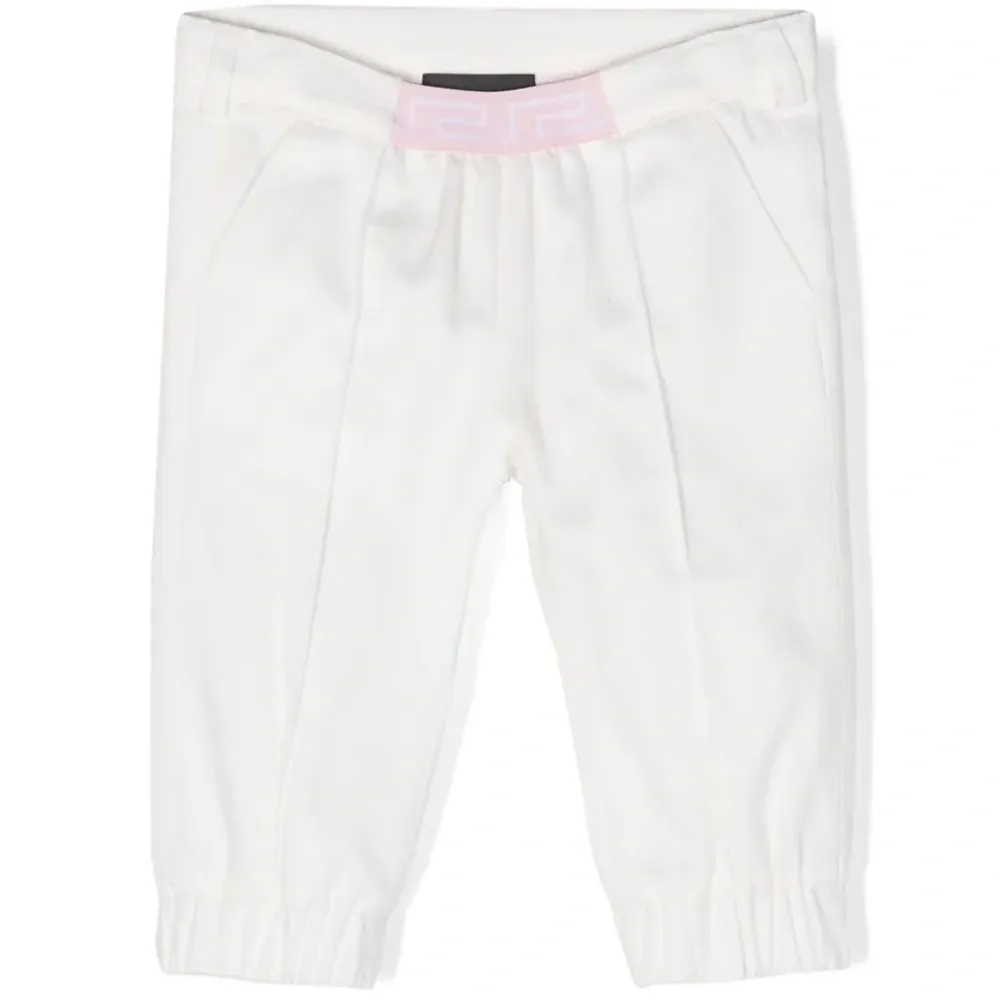 Зауженные брюки с узором Greca на поясе