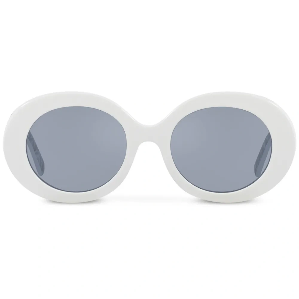 Солнцезащитные очки в круглой оправе с логотипом