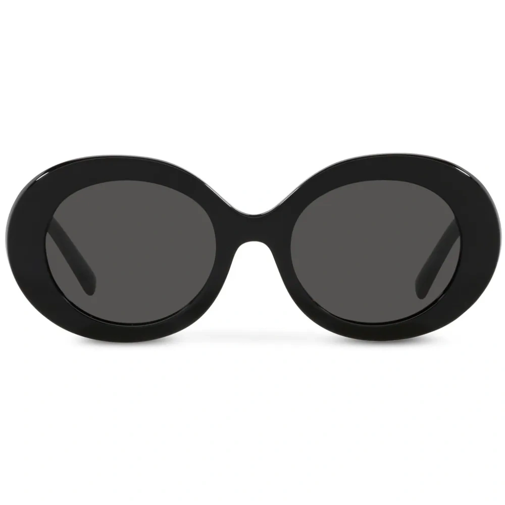 Солнцезащитные очки в круглой оправе с логотипом