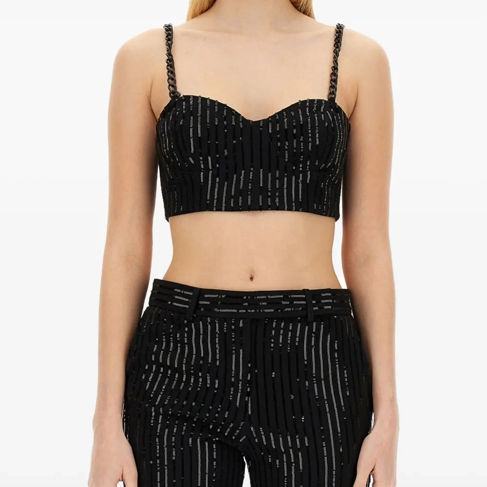 Полосатый топ с цепочкой